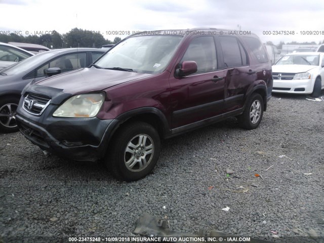 JHLRD78813C032265 - 2003 HONDA CR-V MAROON photo 2