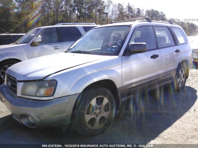 JF1SG65613H704210 - 2003 SUBARU FORESTER 2.5XS ნაცრისფერი ფოტო 2