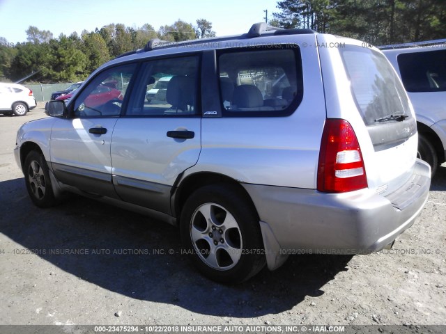 JF1SG65613H704210 - 2003 SUBARU FORESTER 2.5XS GRAY photo 3