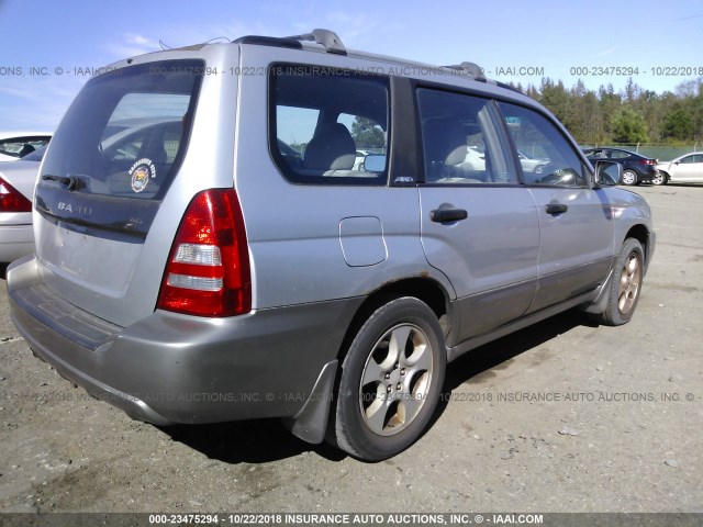 JF1SG65613H704210 - 2003 SUBARU FORESTER 2.5XS ნაცრისფერი ფოტო 4
