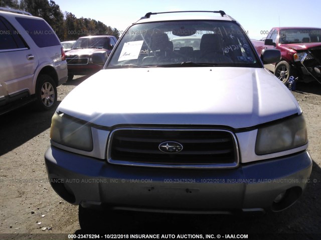 JF1SG65613H704210 - 2003 SUBARU FORESTER 2.5XS GRAY photo 6