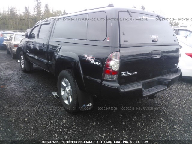 3TMMU4FN2BM029564 - 2011 TOYOTA TACOMA DOUBLE CAB LONG BED BLACK photo 3