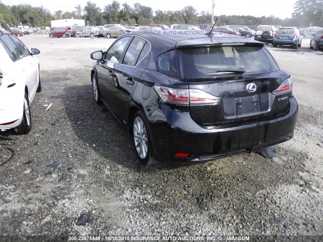 JTHKD5BH2C2113422 - 2012 LEXUS CT 200 BLACK photo 3