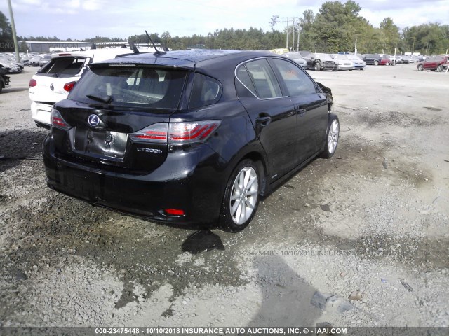 JTHKD5BH2C2113422 - 2012 LEXUS CT 200 BLACK photo 4