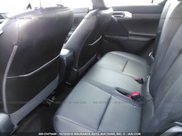 JTHKD5BH2C2113422 - 2012 LEXUS CT 200 BLACK photo 8