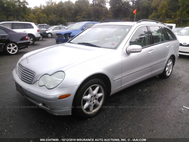 WDBRH84JX3F336563 - 2003 MERCEDES-BENZ C 320 4MATIC SILVER photo 2