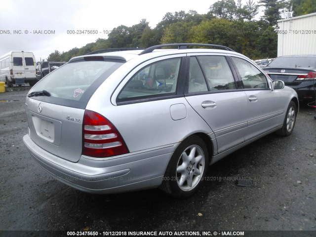 WDBRH84JX3F336563 - 2003 MERCEDES-BENZ C 320 4MATIC SILVER photo 4