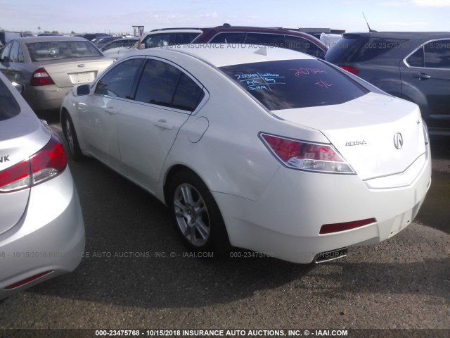 19UUA86229A023357 - 2009 ACURA TL WHITE photo 3