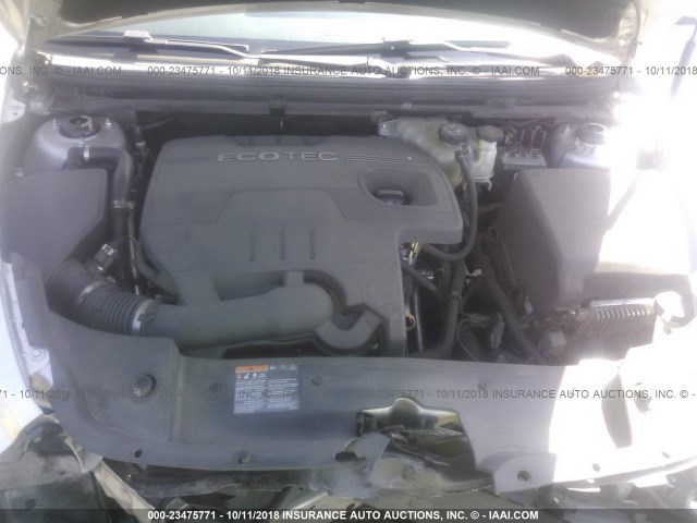 1G1ZC5E17BF137975 - 2011 CHEVROLET MALIBU 1LT SILVER photo 10