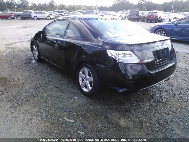 2HGFG12958H580099 - 2008 HONDA CIVIC EXL 黑色 照片 3