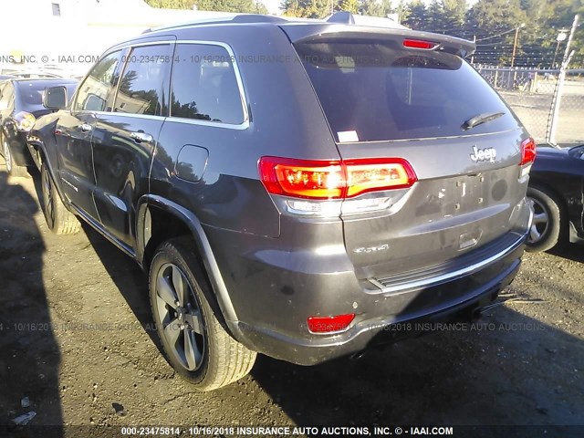 1C4RJFCG0FC165103 - 2015 JEEP GRAND CHEROKEE OVERLAND GRAY photo 3