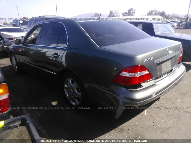 JTHBN36F740157603 - 2004 LEXUS LS 430 GREEN photo 3