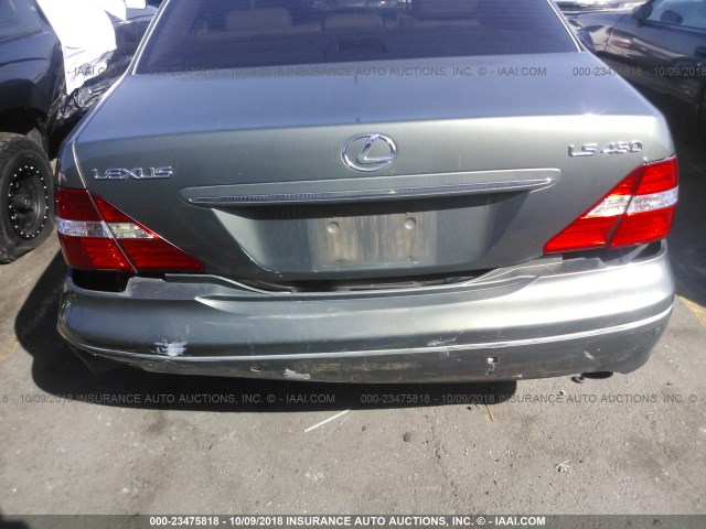 JTHBN36F740157603 - 2004 LEXUS LS 430 GREEN photo 6