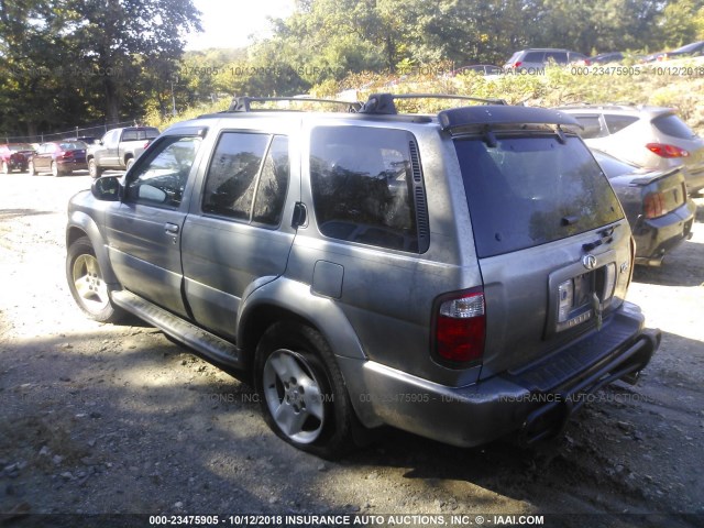 JNRDR09Y23W305582 - 2003 INFINITI QX4 GRAY photo 3