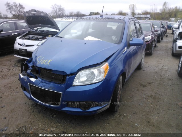 KL1TD66E99B665477 - 2009 CHEVROLET AVEO LS/LT Mavi foto 2