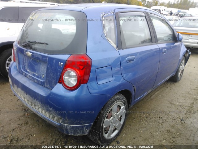KL1TD66E99B665477 - 2009 CHEVROLET AVEO LS/LT Mavi foto 4