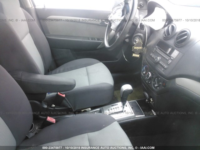 KL1TD66E99B665477 - 2009 CHEVROLET AVEO LS/LT Mavi foto 5