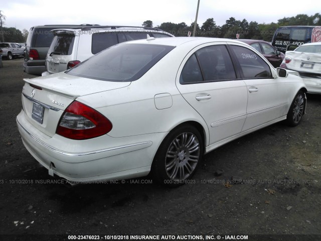 WDBUF87X38B250865 - 2008 MERCEDES-BENZ E 350 4MATIC WHITE photo 4