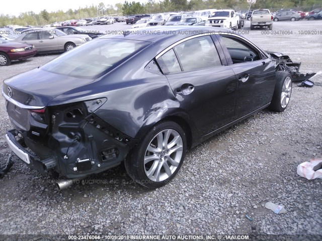 JM1GJ1T53G1428691 - 2016 MAZDA 6 TOURING GRAY photo 4