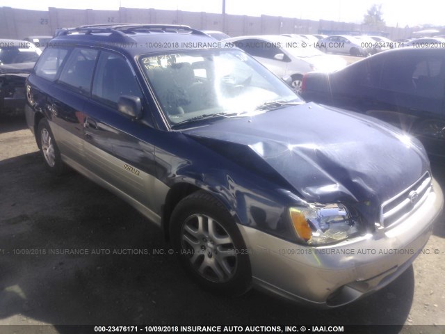 4S3BH665816644819 - 2001 SUBARU LEGACY OUTBACK BLUE photo 6