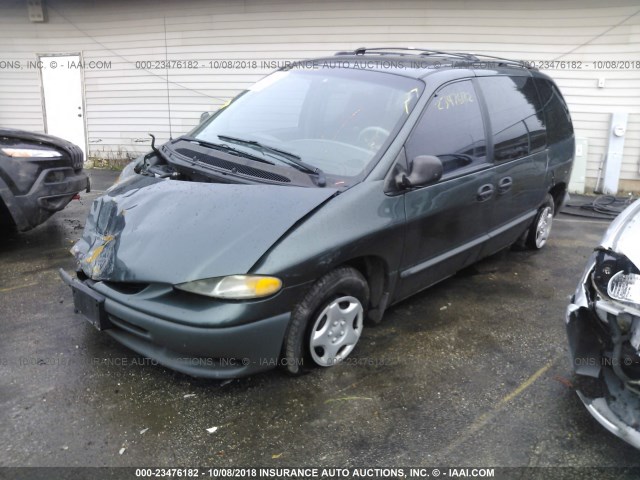 2B4GP2530YR808386 - 2000 DODGE CARAVAN GREEN photo 2