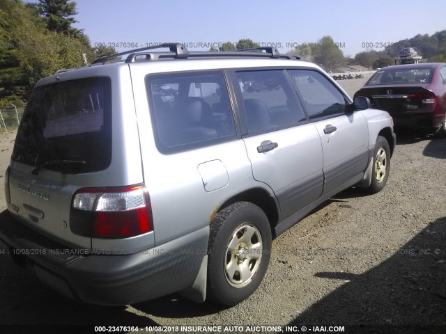 JF1SF63592H742019 - 2002 SUBARU FORESTER L SILVER photo 4