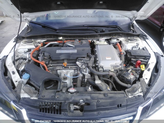 1HGCR6F53EA005270 - 2014 HONDA ACCORD HYBRID/EXL თეთრი ფოტო 10