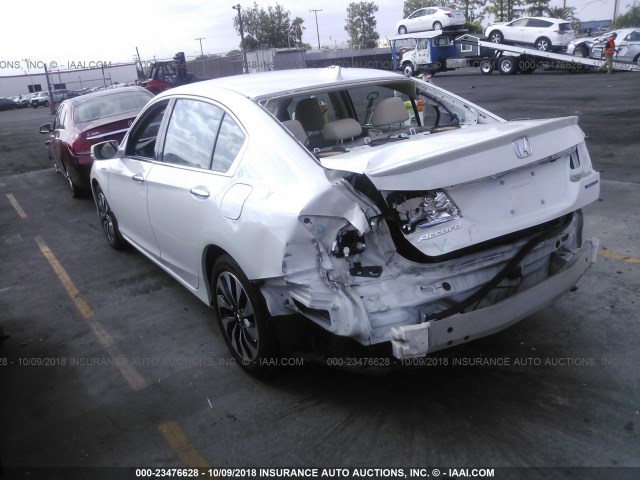 1HGCR6F53EA005270 - 2014 HONDA ACCORD HYBRID/EXL WHITE photo 3