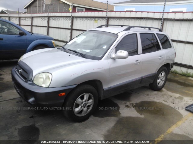 KM8SC73D15U960169 - 2005 HYUNDAI SANTA FE GLS/LX SILVER photo 2