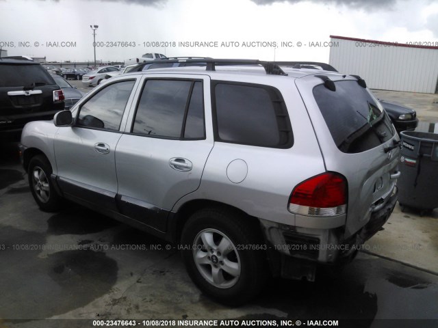 KM8SC73D15U960169 - 2005 HYUNDAI SANTA FE GLS/LX SILVER photo 3