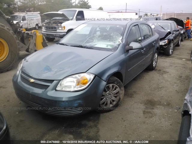 1G1AD5F55A7194213 - 2010 CHEVROLET COBALT 1LT TEAL photo 2