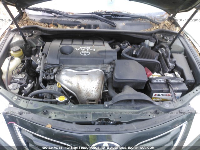 4T1BF3EK8AU506717 - 2010 TOYOTA CAMRY SE/LE/XLE მწვანე ფოტო 10