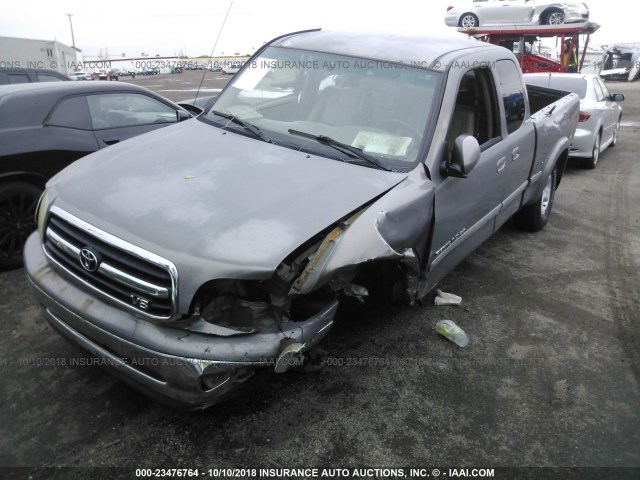 5TBBT48121S197555 - 2001 TOYOTA TUNDRA ACCESS CAB LIMITED GRAY photo 2