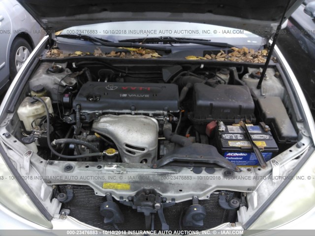 4T1BE32K94U816306 - 2004 TOYOTA CAMRY LE/XLE/SE SILVER photo 10