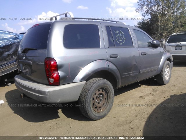 1D4HB38N15F589064 - 2005 DODGE DURANGO ST GRAY photo 4