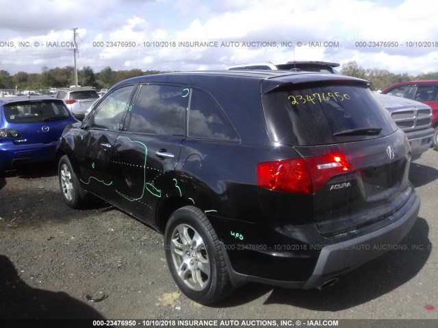 2HNYD28418H524351 - 2008 ACURA MDX TECHNOLOGY BLACK photo 3