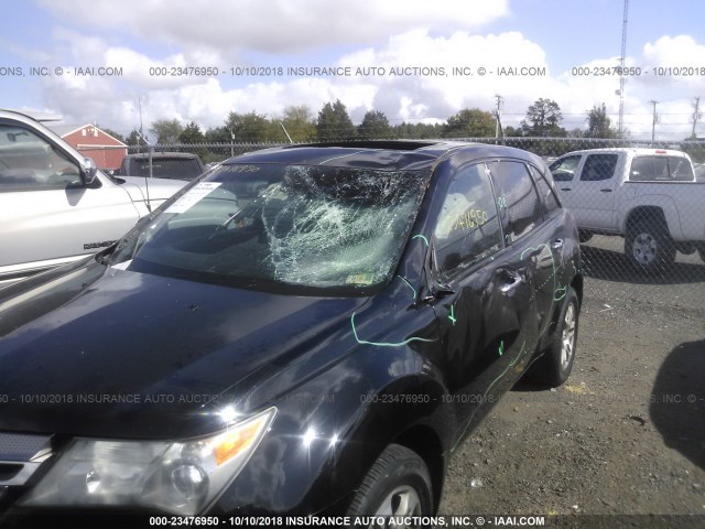 2HNYD28418H524351 - 2008 ACURA MDX TECHNOLOGY BLACK photo 6