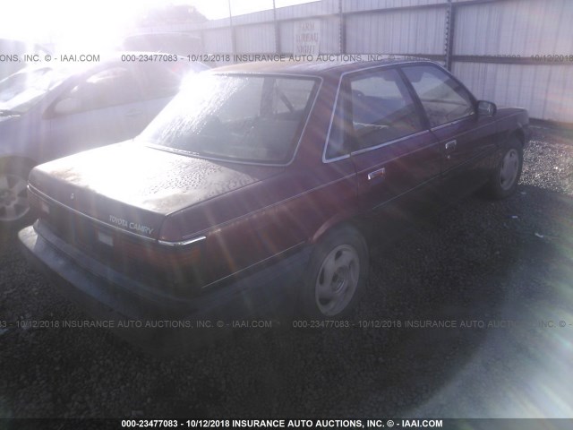 4T1SV21E8KU044058 - 1989 TOYOTA CAMRY DLX MAROON photo 4