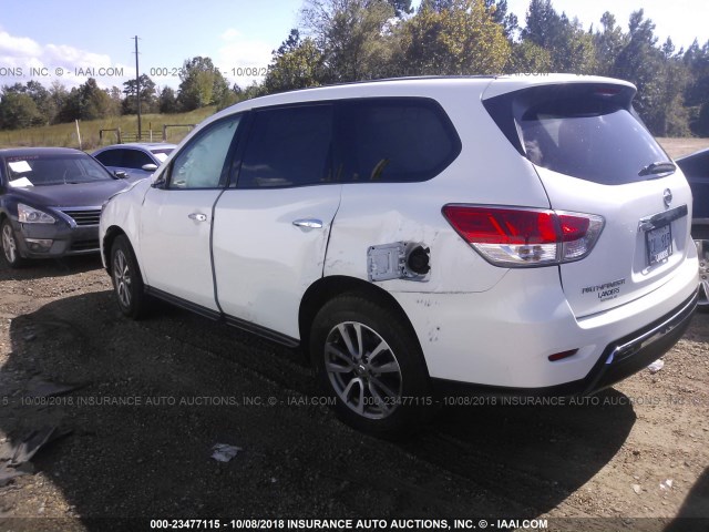 5N1AR2MN4DC680254 - 2013 NISSAN PATHFINDER S/SV/SL/PLATINUM WHITE photo 3