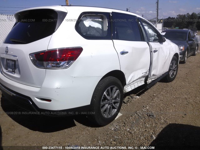 5N1AR2MN4DC680254 - 2013 NISSAN PATHFINDER S/SV/SL/PLATINUM WHITE photo 4