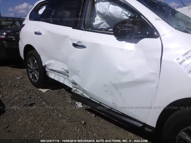 5N1AR2MN4DC680254 - 2013 NISSAN PATHFINDER S/SV/SL/PLATINUM WHITE photo 6