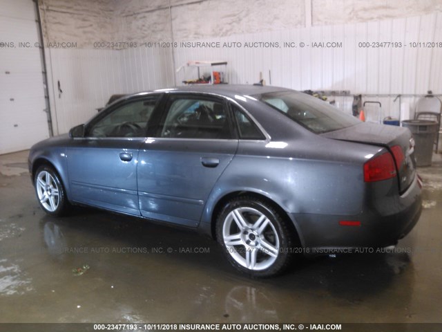 WAUDF78E97A143460 - 2007 AUDI A4 2.0T QUATTRO GRAY photo 3