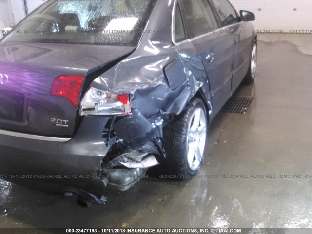 WAUDF78E97A143460 - 2007 AUDI A4 2.0T QUATTRO GRAY photo 6