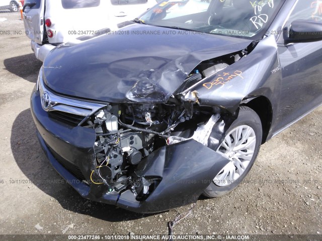 4T1BD1FK7CU056652 - 2012 TOYOTA CAMRY HYBRID/LE/XLE 灰色 照片 6