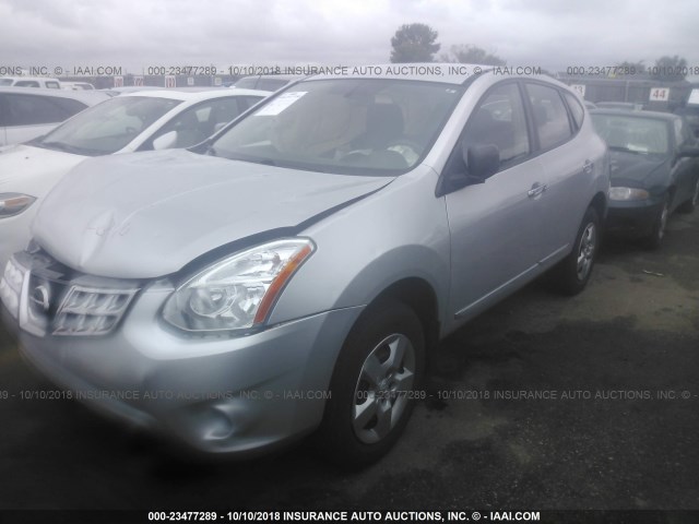 JN8AS5MV2BW267873 - 2011 NISSAN ROGUE S/SV/KROM SILVER photo 2