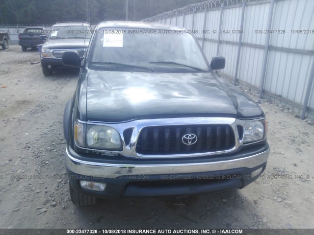 5TEGN92N12Z132202 - 2002 TOYOTA TACOMA DOUBLE CAB PRERUNNER GREEN photo 6