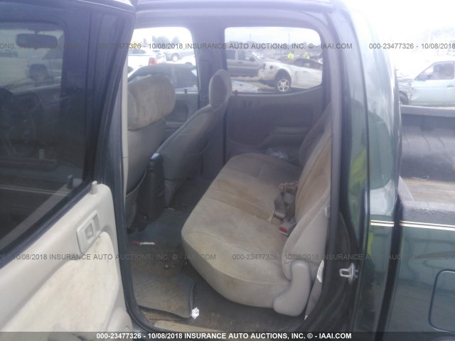 5TEGN92N12Z132202 - 2002 TOYOTA TACOMA DOUBLE CAB PRERUNNER GREEN photo 8