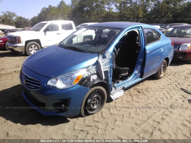 ML32F3FJ9JHF13667 - 2018 MITSUBISHI MIRAGE G4 ES ლურჯი ფოტო 2