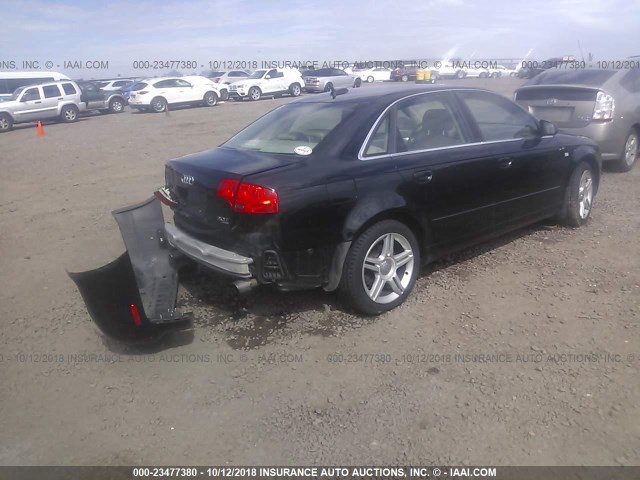 WAUDF78E96A250913 - 2006 AUDI A4 2.0T QUATTRO BLACK photo 4