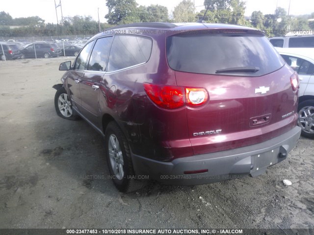 1GNER23D19S167188 - 2009 CHEVROLET TRAVERSE LT RED photo 3